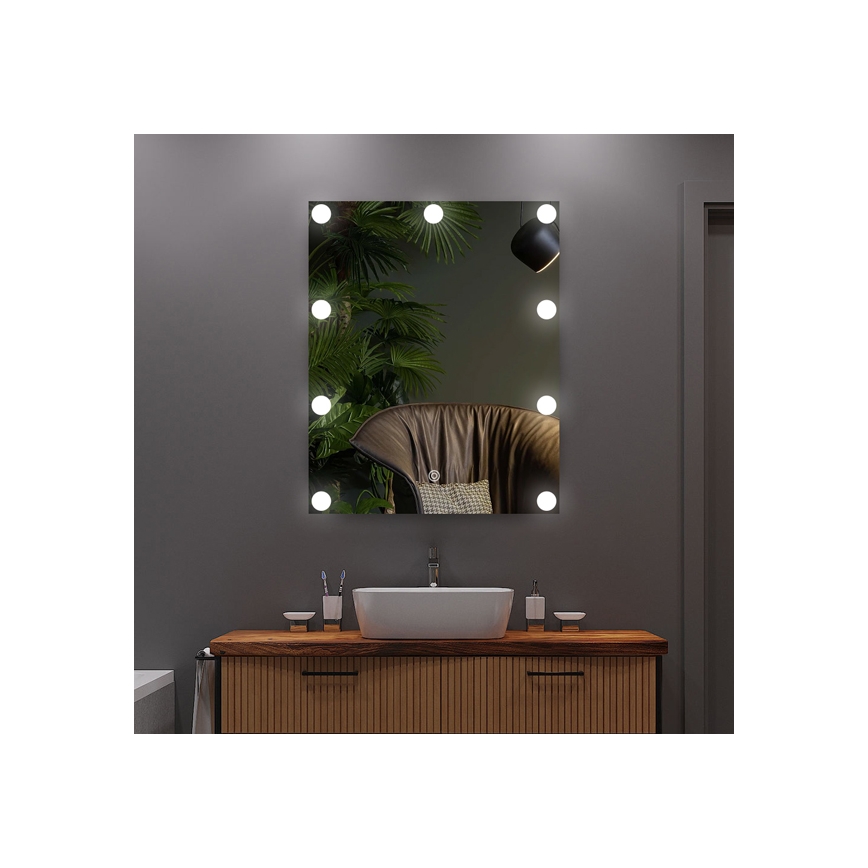 LED Ogledalo z osvetlitvijo 9xLED/1W/230V 3000/4000/6000K 50x40 cm IP44
