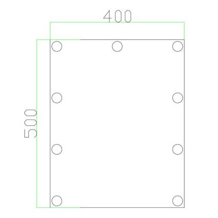 LED Ogledalo z osvetlitvijo 9xLED/1W/230V 3000/4000/6000K 50x40 cm IP44