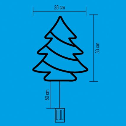 LED Okenska dekoracija 35xLED/3xAA topla bela