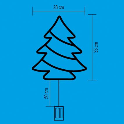 LED Okenska dekoracija 35xLED/3xAA topla bela