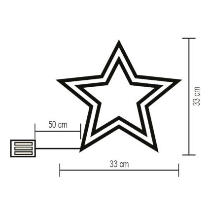 LED Okenska dekoracija LED/3xAA multicolor