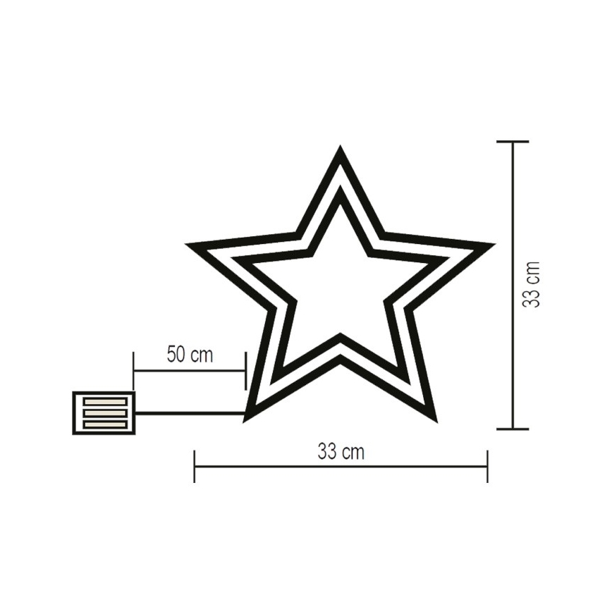 LED Okenska dekoracija LED/3xAA multicolor