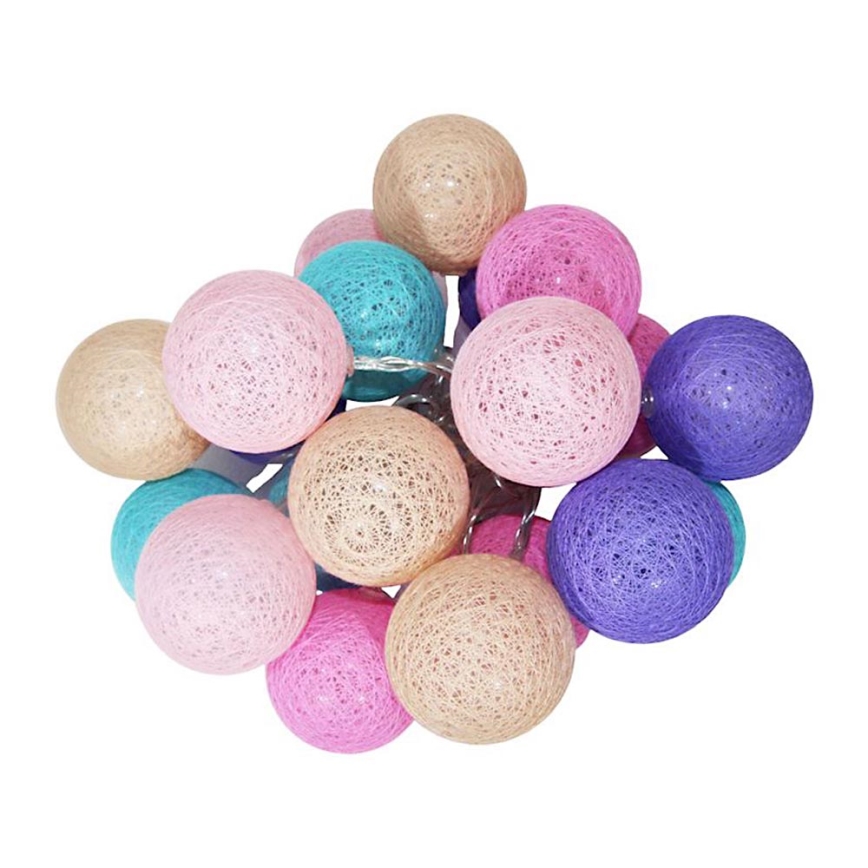 LED Okrasna krogla 20xLED/0,03W/3xAA