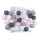 LED Okrasna krogla 30xLED/0,03W/230V sivo-roza