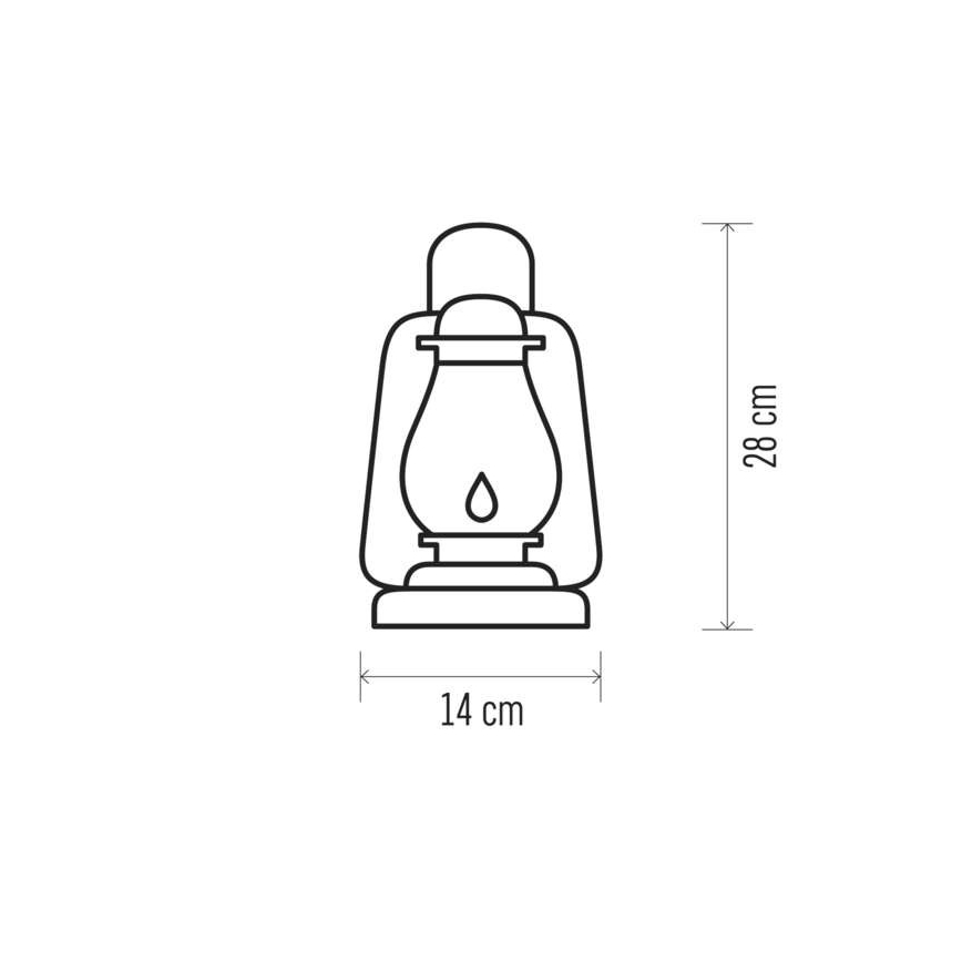 LED Okrasna petrolejska svetilka VINTAGE 1xLED/1,5W/3xAA