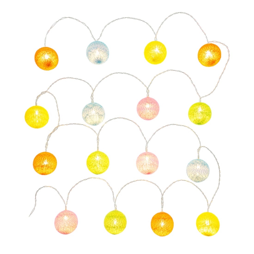 LED Okrasna veriga 16xLED/2xAA 3,3m topla bela