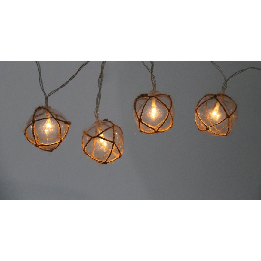 LED Okrasna veriga AHNE 10xLED/2xAA 2,1 m topla bela