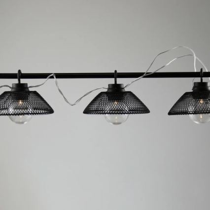 LED Okrasna veriga ASTRA 10xLED/2xAA 2,1 m črna