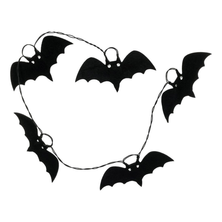 LED Okrasna veriga HALLOWEEN 10xLED/2xAA/topla bela 1,3m bats