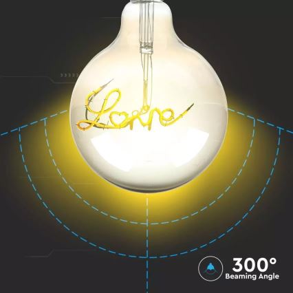 LED Okrasna žarnica FILAMENT G125 E27/5W/230V 2200K