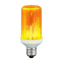 LED Okrasna žarnica FLAME T60 E27/3W/230V 1400K