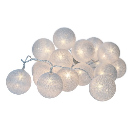 LED Okrasne kroglice 20xLED 6m topla bela