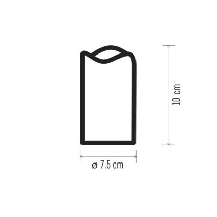 LED Okrasne sveče 2xLED/0,06W/3xAAA zlata