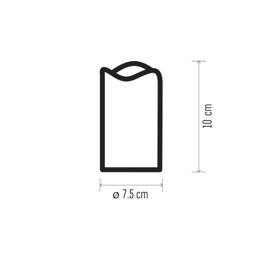 LED Okrasne sveče 2xLED/0,06W/3xAAA zlata