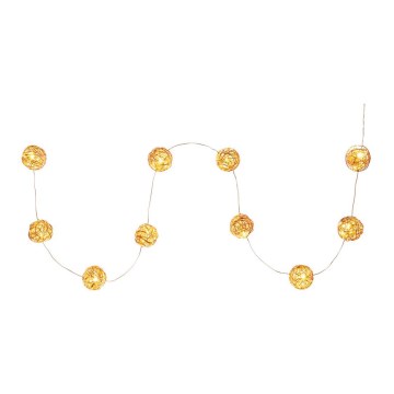 LED okrasni niz 10xLED/2xAA topla bela