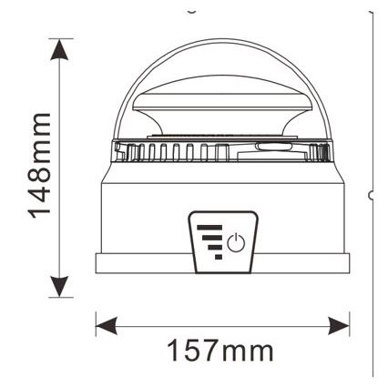 LED opozorilna luč LED/12-24V IP65