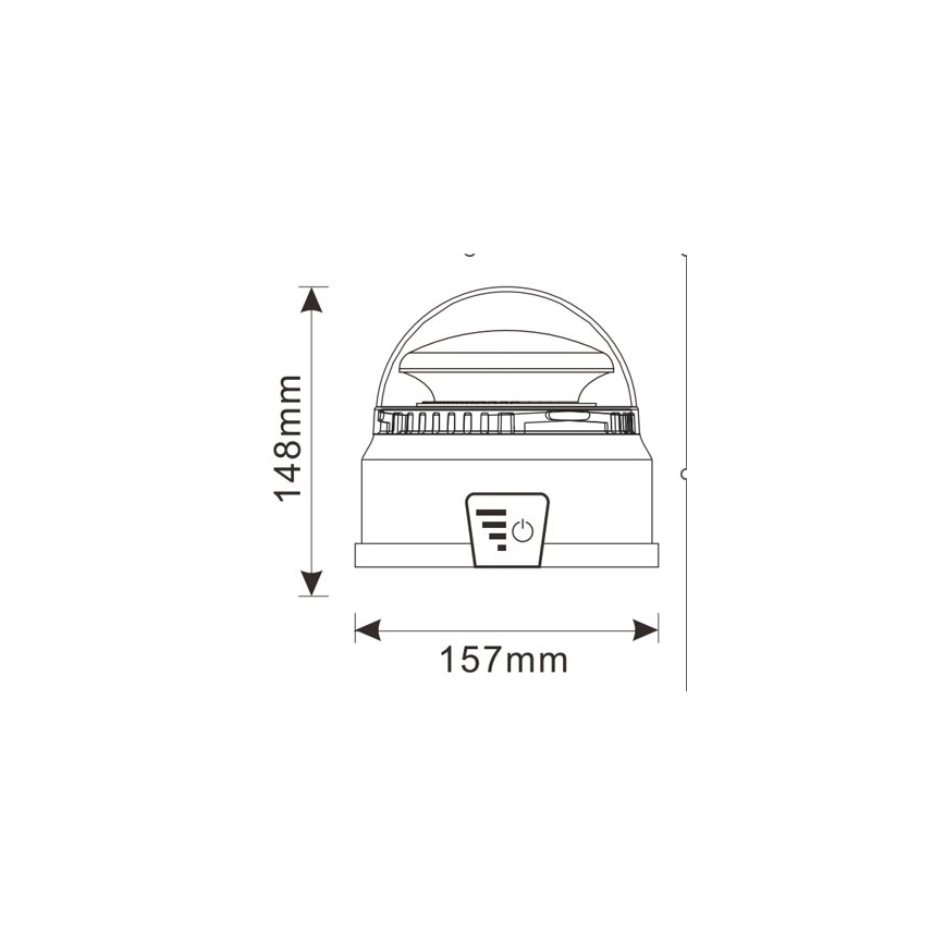 LED opozorilna luč LED/12-24V IP65