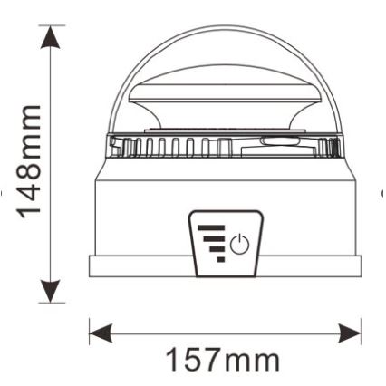 LED Opozorilni svetilnik LED/12-24V IP65 + Daljinski upravljalnik