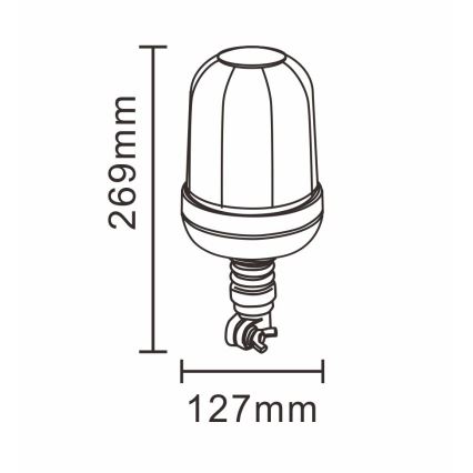LED Opozorilni svetilnik LED/12-24V IP66