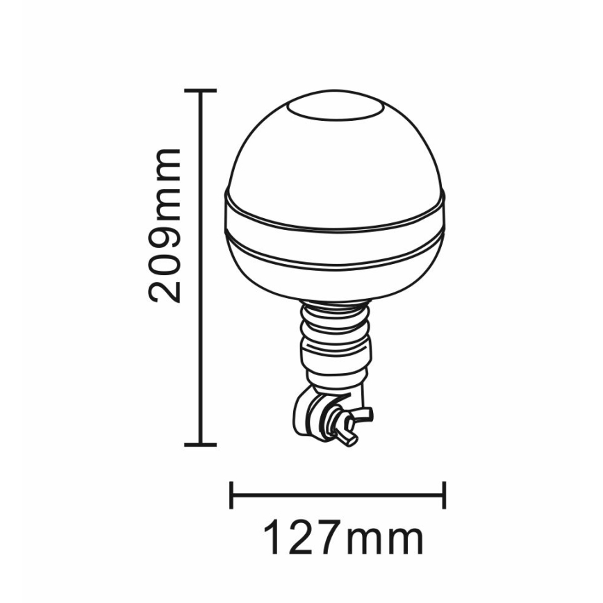 LED Opozorilni svetilnik LED/12-24V IP66