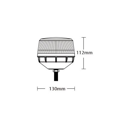 LED Opozorilni svetilnik LED/12-24V IP67