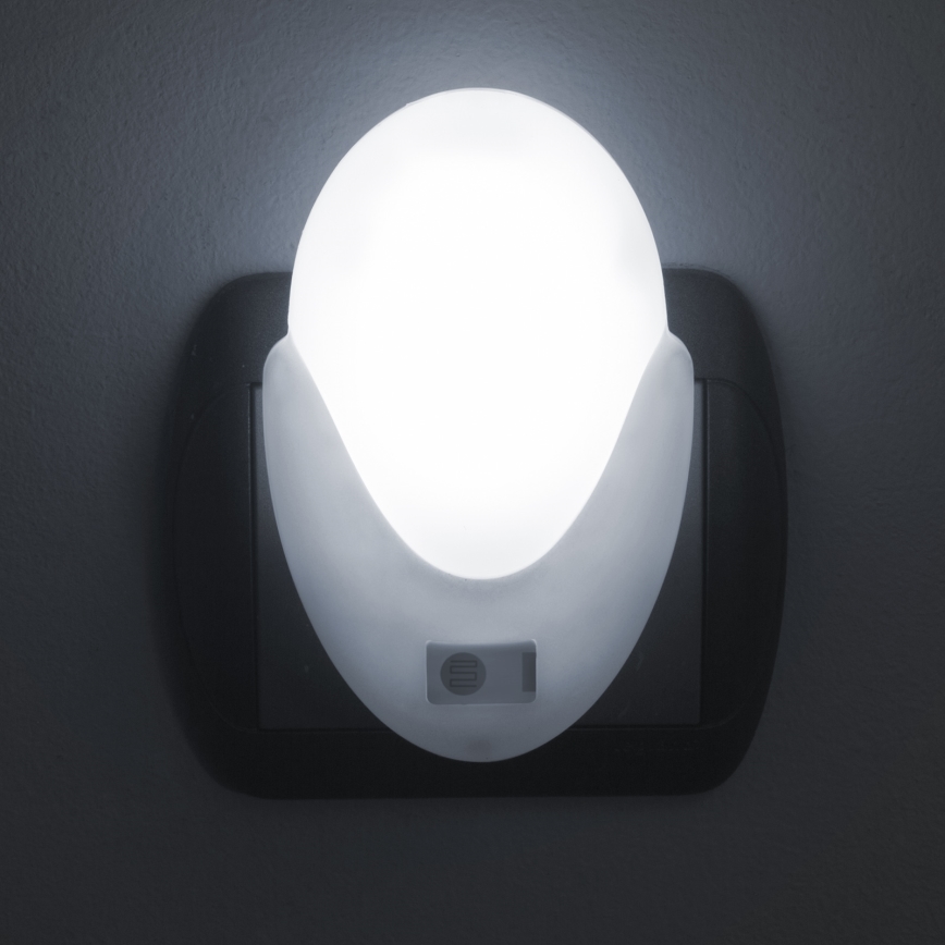LED Orientacijska lučka v vtičnico s senzorjem mraka LED/1W/230V