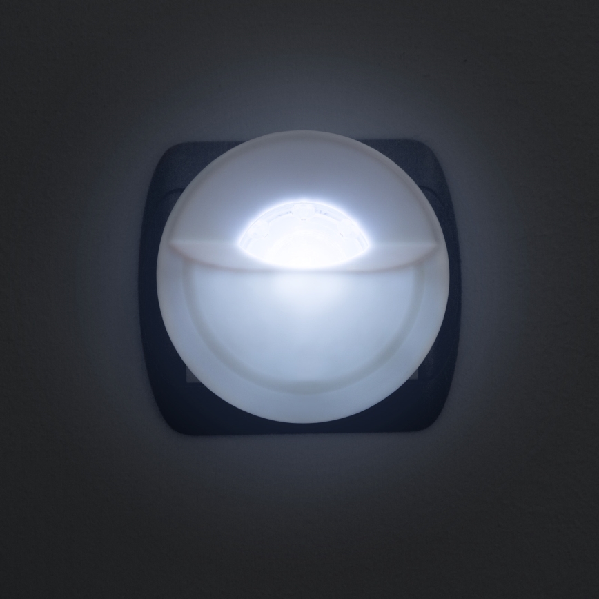 LED Orientacijska svetilka za vtičnico s senzorjem LED/1W/230V