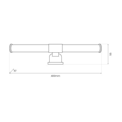 LED osvetlitev kopalniškega ogledala 2v1 APA LED/6W/230V 40 cm IP44 sijajni krom