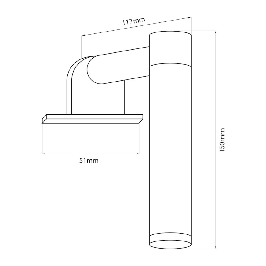 LED osvetlitev kopalniškega ogledala APA MINI LED/4W/230V IP44 sijajni krom