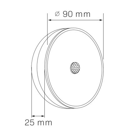 LED Osvetlitev za garnituro s senzorjem LED/1,2W/4,5V 3xAA mat krom