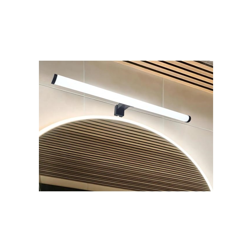 LED osvetlitev za kopalniško ogledalo, 12 W, 230 V, 59,5 cm, IP44, črna
