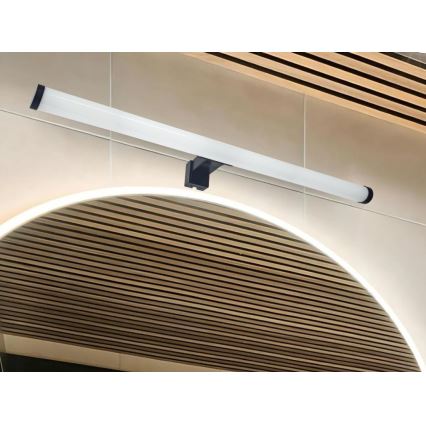 LED osvetlitev za kopalniško ogledalo, 12 W, 230 V, 59,5 cm, IP44, črna