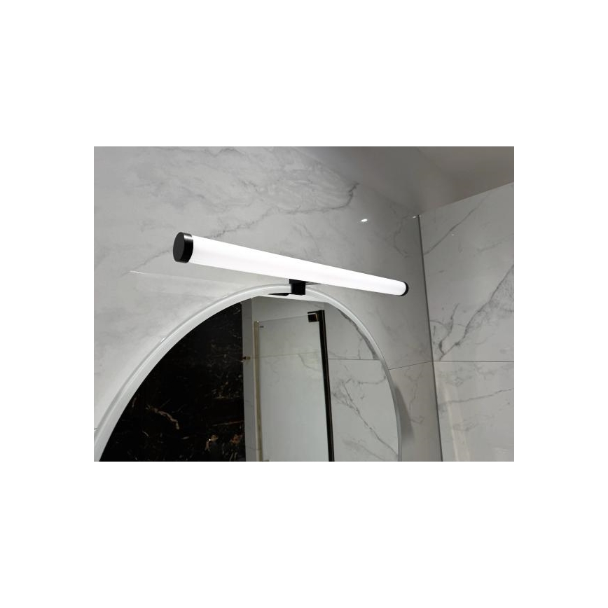LED osvetlitev za kopalniško ogledalo, 12 W, 230 V, 59,5 cm, IP44, črna