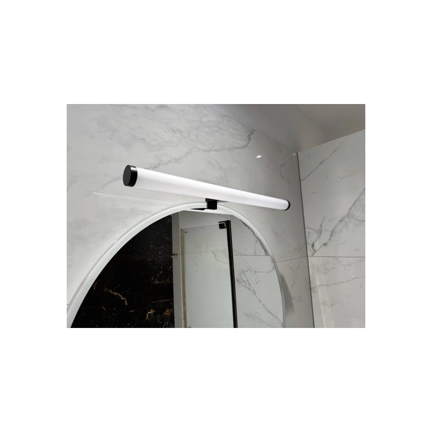 LED osvetlitev za kopalniško ogledalo, 12 W, 230 V, 59,5 cm, IP44, črna