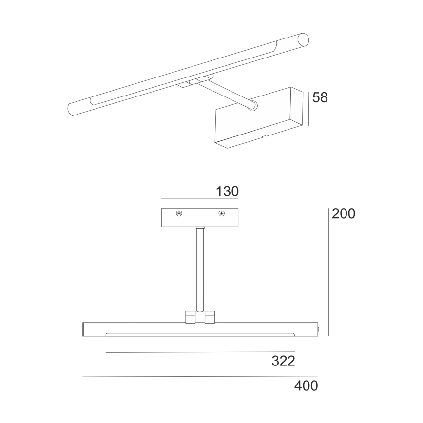 LED osvetlitev za kopalniško ogledalo MIRROR LED/6W/230V 4000K IP44 40 cm črna