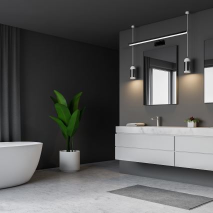LED osvetlitev za kopalniško ogledalo SHINE BLACK LED/15W/230V 80 cm IP44 črna