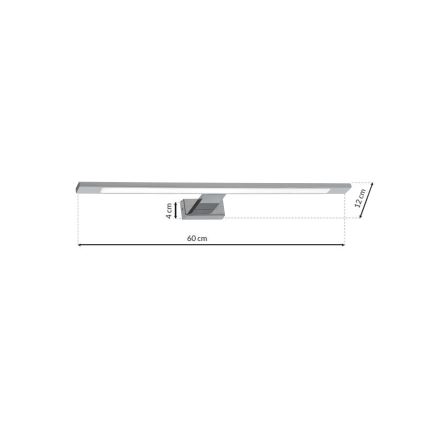LED osvetlitev za kopalniško ogledalo SHINE LED/12W/230V 60 cm IP44 sijajni krom
