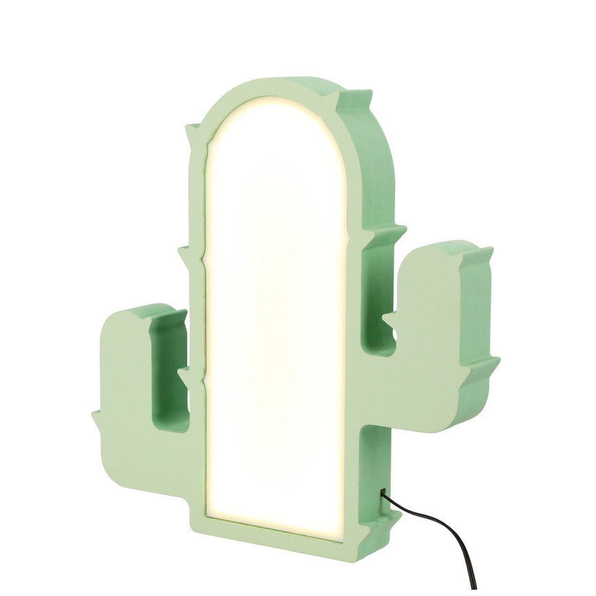 LED Otroška namizna svetilka CACTUS LED/10W/230V zelena