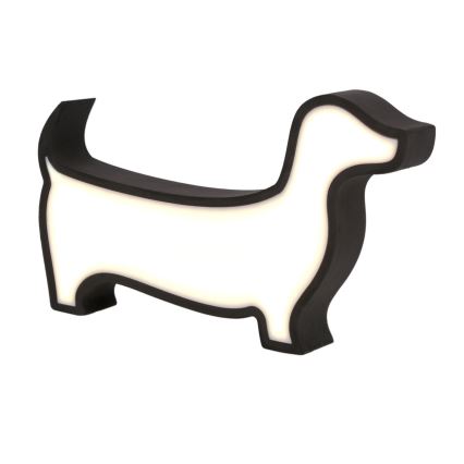 LED Otroška namizna svetilka DOG LED/12W/230V črna