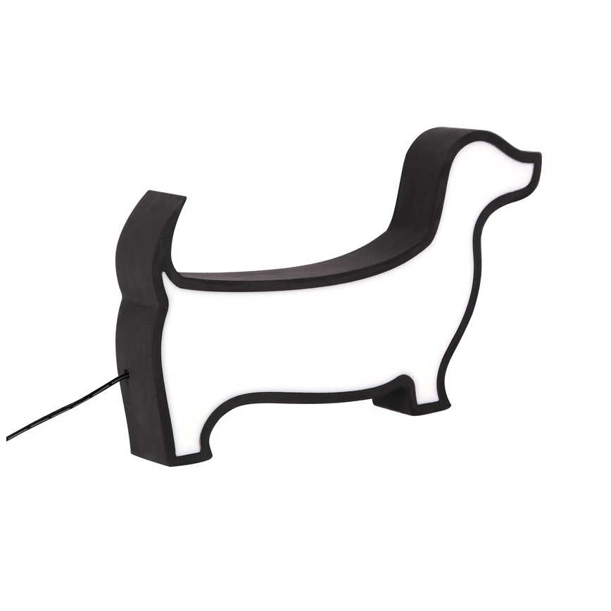 LED Otroška namizna svetilka DOG LED/12W/230V črna