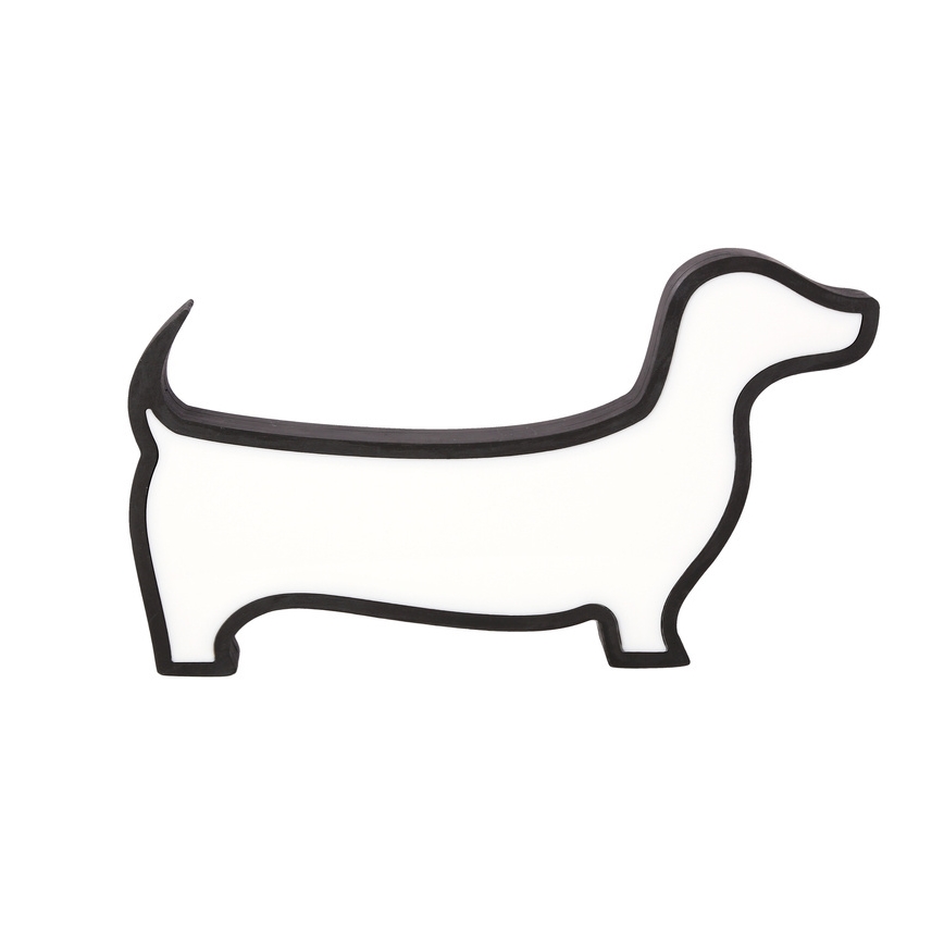 LED Otroška namizna svetilka DOG LED/12W/230V črna