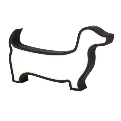 LED Otroška namizna svetilka DOG LED/12W/230V črna