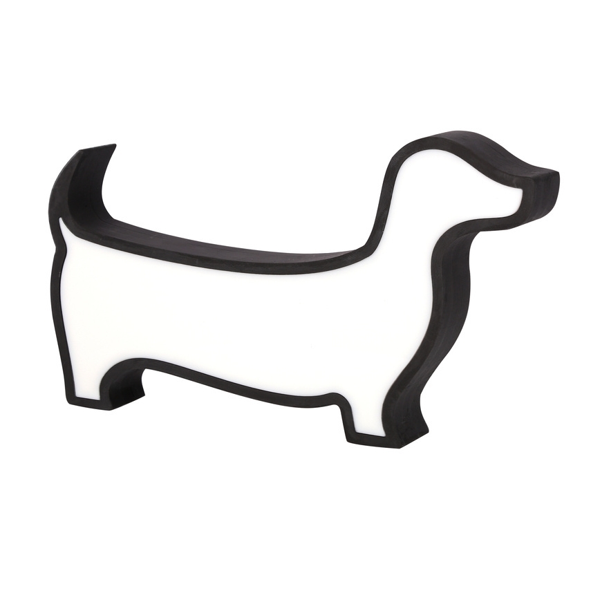 LED Otroška namizna svetilka DOG LED/12W/230V črna