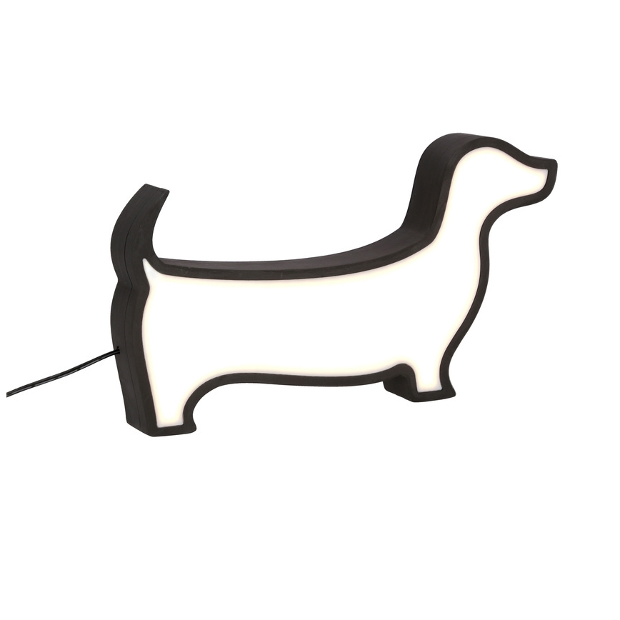 LED Otroška namizna svetilka DOG LED/12W/230V črna
