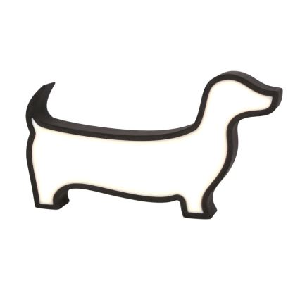 LED Otroška namizna svetilka DOG LED/12W/230V črna