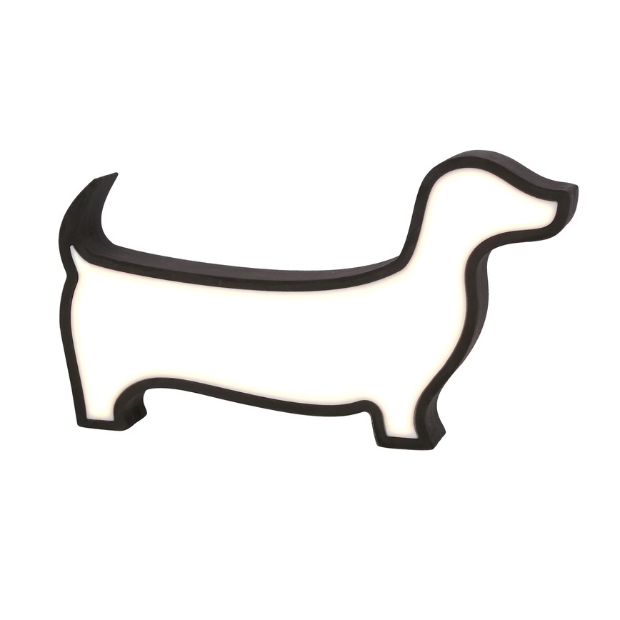 LED Otroška namizna svetilka DOG LED/12W/230V črna
