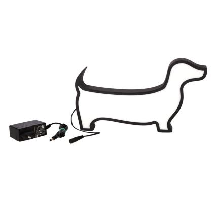 LED Otroška namizna svetilka DOG LED/12W/230V črna