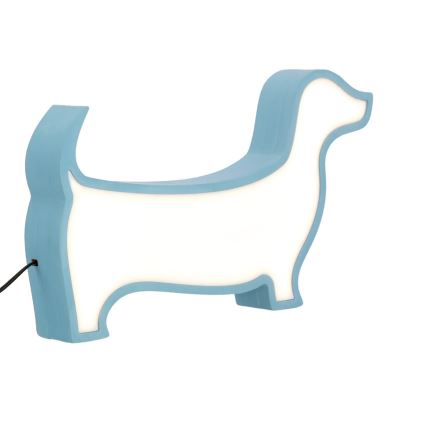 LED Otroška namizna svetilka DOG LED/12W/230V modra