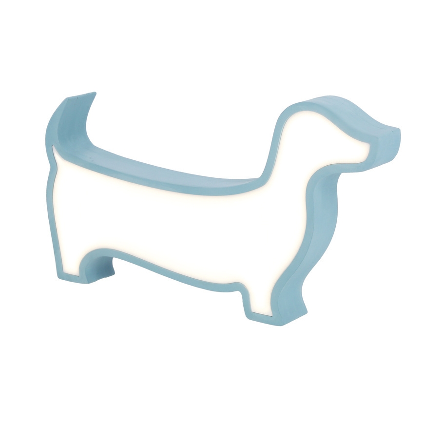 LED Otroška namizna svetilka DOG LED/12W/230V modra