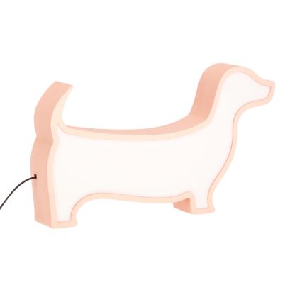 LED otroška namizna svetilka DOG LED/12W/230V rožnata